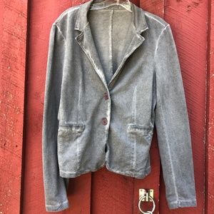 Italian Cotton Blazer, Elbow Patches